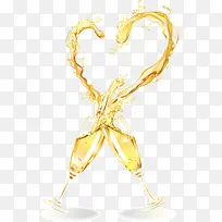 矢量手绘香槟爱心-空若网 矢量手绘香槟爱心-空若网