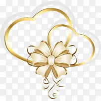 矢量手绘金色爱心-空若网 矢量手绘金色爱心-空若网