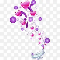 紫色手绘唯美爱心创意-空若网 紫色手绘唯美爱心创意-空若网