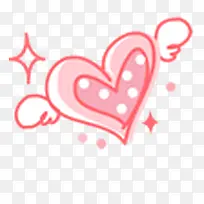 手绘浅粉爱心翅膀-空若网 手绘浅粉爱心翅膀-空若网