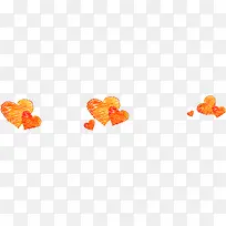 手绘橙色爱心-空若网 手绘橙色爱心-空若网