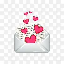手绘爱心信封-空若网 手绘爱心信封-空若网