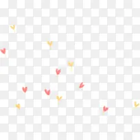 手绘粉色黄色爱心-空若网 手绘粉色黄色爱心-空若网