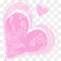 手绘粉色创意爱心设计-空若网 手绘粉色创意爱心设计-空若网