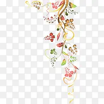 手绘彩色爱心植物树叶-空若网 手绘彩色爱心植物树叶-空若网