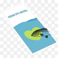 蓝色手绘爱心鱼儿字母-空若网 蓝色手绘爱心鱼儿字母-空若网