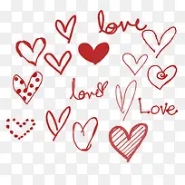 手绘爱心背景素材-空若网 手绘爱心背景素材-空若网