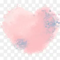 手绘浪漫粉色水墨爱心-空若网 手绘浪漫粉色水墨爱心-空若网