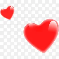 手绘红色卡通爱心亮光-空若网 手绘红色卡通爱心亮光-空若网