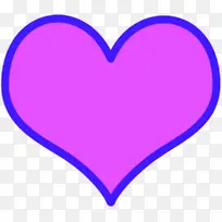 紫色创意手绘爱心分层-空若网 紫色创意手绘爱心分层-空若网