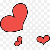 手绘红色艺术爱心装饰-空若网 手绘红色艺术爱心装饰-空若网
