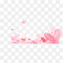 粉色手绘爱心装饰爱情-空若网 粉色手绘爱心装饰爱情-空若网