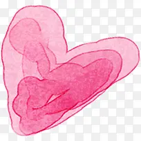 粉色手绘艺术爱心-空若网 粉色手绘艺术爱心-空若网
