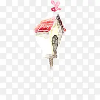 手绘唯美粉色爱心建筑-空若网 手绘唯美粉色爱心建筑-空若网