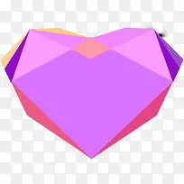 紫色手绘创意棱角爱心-空若网 紫色手绘创意棱角爱心-空若网