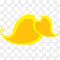 手绘黄色卡通爱心分层-空若网 手绘黄色卡通爱心分层-空若网