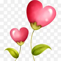 手绘粉色爱心花朵-空若网 手绘粉色爱心花朵-空若网