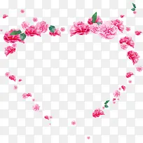 粉色手绘甜美花朵爱心-空若网 粉色手绘甜美花朵爱心-空若网