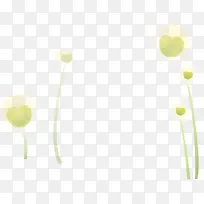 手绘绿色爱心漫画植物-空若网 手绘绿色爱心漫画植物-空若网