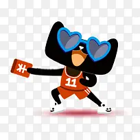 黑色手绘爱心眼镜天猫-空若网 黑色手绘爱心眼镜天猫-空若网