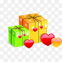 卡通手绘爱心礼盒-空若网 卡通手绘爱心礼盒-空若网