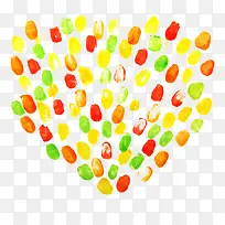 手绘彩色蔬菜爱心-空若网 手绘彩色蔬菜爱心-空若网