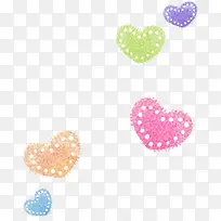 手绘彩色爱心创意-空若网 手绘彩色爱心创意-空若网