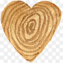 手绘棕色纹理爱心-空若网 手绘棕色纹理爱心-空若网