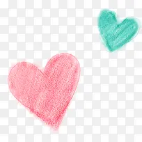 手绘粉蓝色涂鸦爱心-空若网 手绘粉蓝色涂鸦爱心-空若网