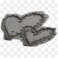 沙滩手绘爱心设计痕迹-空若网 沙滩手绘爱心设计痕迹-空若网