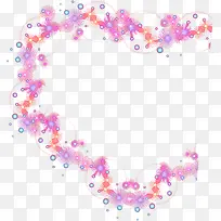 粉色炫丽手绘爱心星光-空若网 粉色炫丽手绘爱心星光-空若网