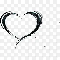 黑色创意手绘爱心-空若网 黑色创意手绘爱心-空若网