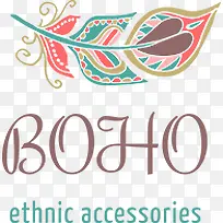 手绘彩色爱心树叶装饰-空若网 手绘彩色爱心树叶装饰-空若网