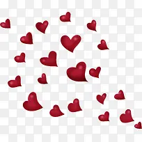 手绘漂浮爱心装饰-空若网 手绘漂浮爱心装饰-空若网