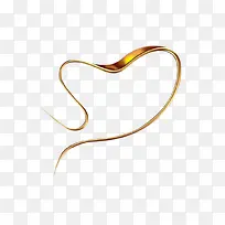 金色手绘丝带爱心-空若网 金色手绘丝带爱心-空若网