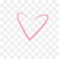 手绘粉色线条爱心-空若网 手绘粉色线条爱心-空若网
