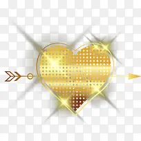 矢量手绘金色爱心-空若网 矢量手绘金色爱心-空若网