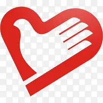 手绘红色爱心图案标签-空若网 手绘红色爱心图案标签-空若网