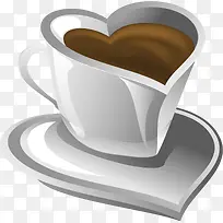 精美爱心咖啡杯手绘-空若网 精美爱心咖啡杯手绘-空若网