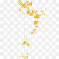 手绘黄色爱心小草-空若网 手绘黄色爱心小草-空若网