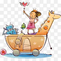 手绘卡通爱心女孩-空若网 手绘卡通爱心女孩-空若网