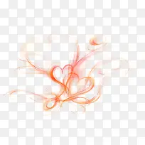 手绘粉色爱心线条光效-空若网 手绘粉色爱心线条光效-空若网