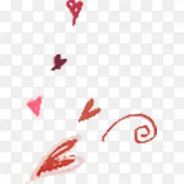 红色手绘爱心花纹-空若网 红色手绘爱心花纹-空若网