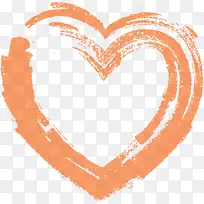 黄色手绘水彩爱心-空若网 黄色手绘水彩爱心-空若网