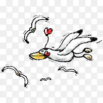 手绘卡通小鸟爱心-空若网 手绘卡通小鸟爱心-空若网