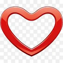 手绘红色渐变爱心-空若网 手绘红色渐变爱心-空若网