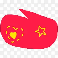 粉色创意爱心五角星装饰-空若网 粉色创意爱心五角星装饰-空若网