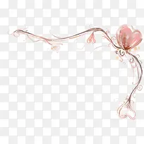 手绘粉色爱心装饰-空若网 手绘粉色爱心装饰-空若网