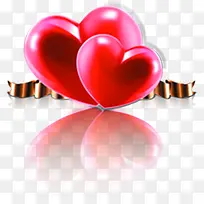 手绘粉红色立体爱心-空若网 手绘粉红色立体爱心-空若网