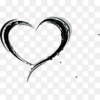 手绘黑色婚礼爱心-空若网 手绘黑色婚礼爱心-空若网